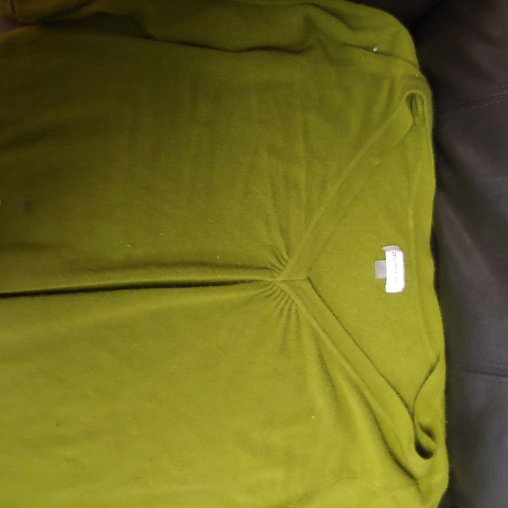 GREEN V NECK